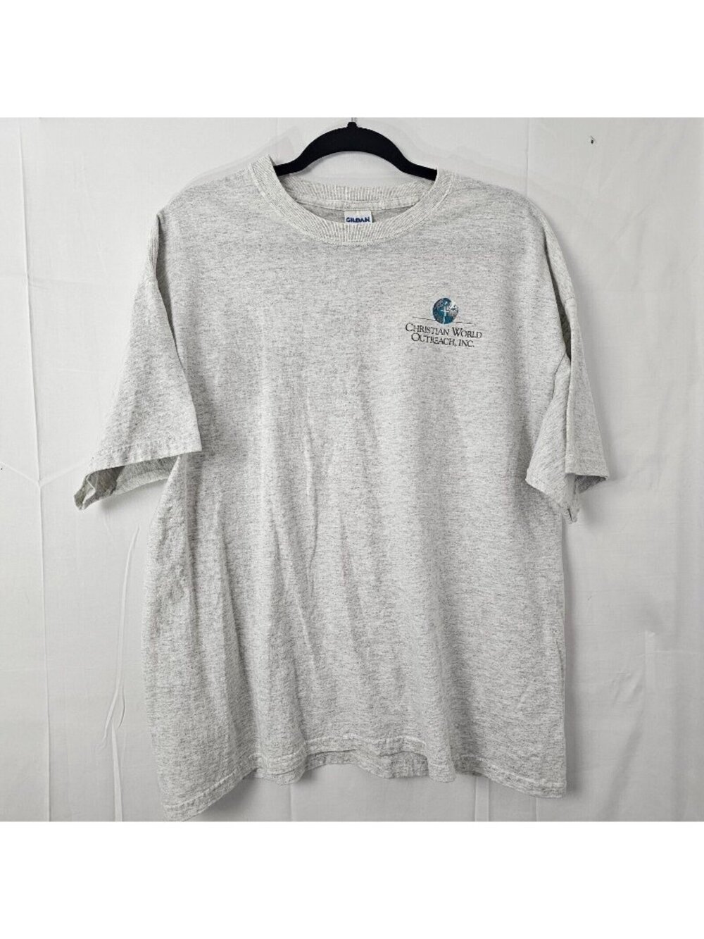 Vintage Gildan T Shirt Mens XL Christian Outreach International Short Sleeve Y2K